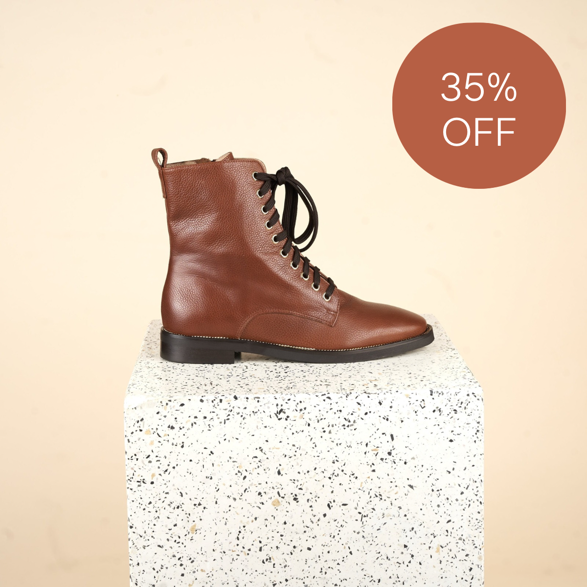 Asti - Cognac Pebbled Leather SAMPLE SALE - FINAL SALE