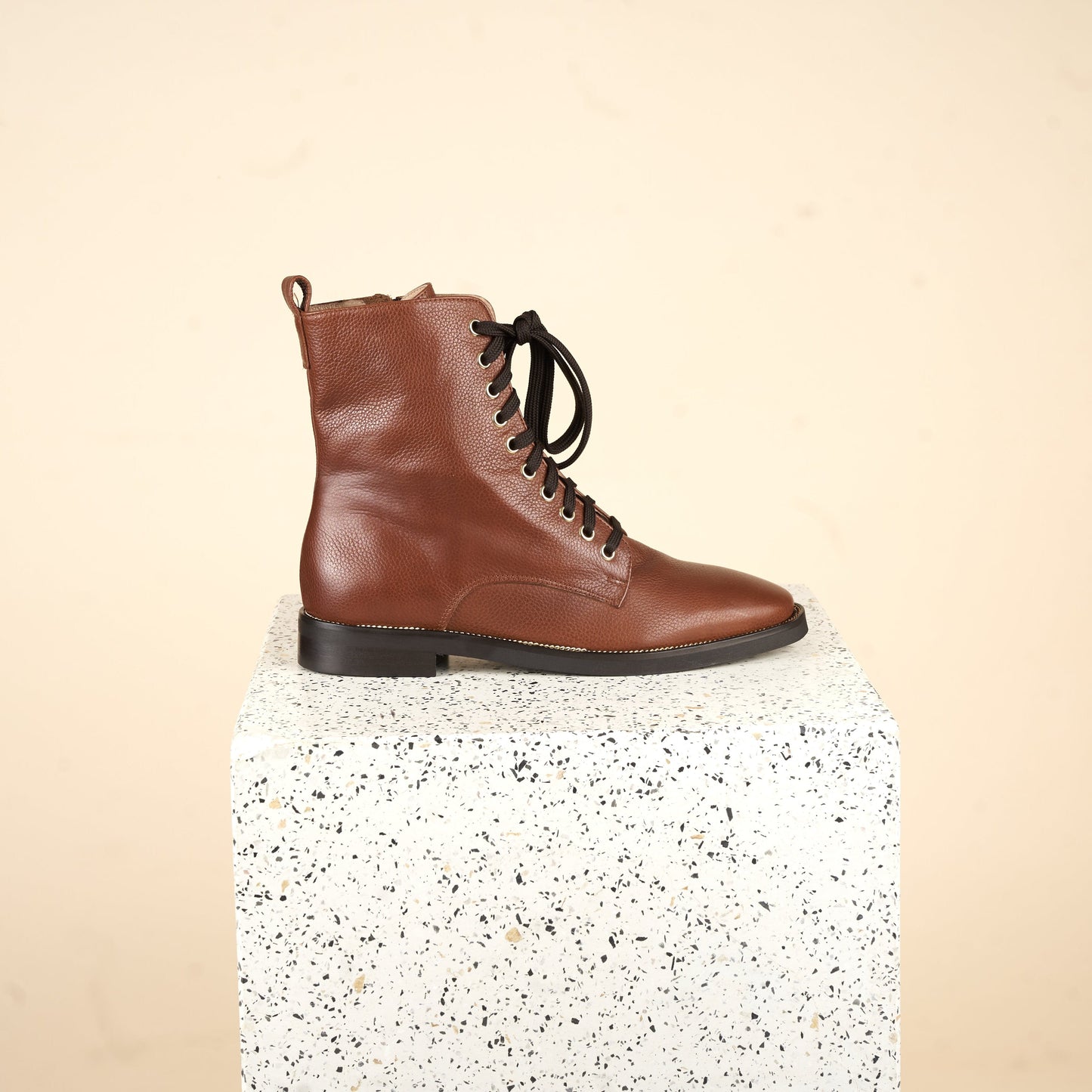 Asti  - Cognac Pebbled Leather SAMPLE SALE - FINAL SALE
