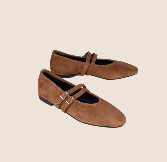 Cori 2 Buckle - Amaretto Suede