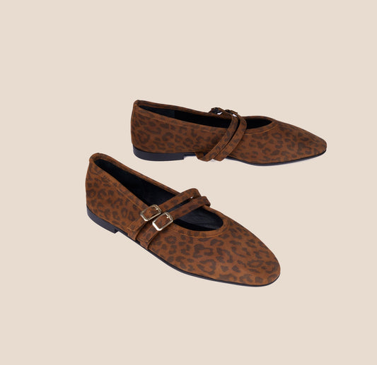 Cori 2 Buckle - Leopard Suede