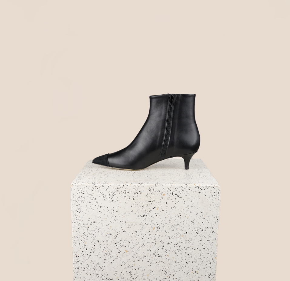 Mantova - Black Leather/ Black Suede